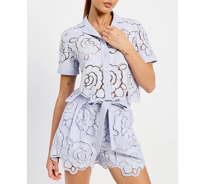 En Saison Women's Brynlee Belted Shorts