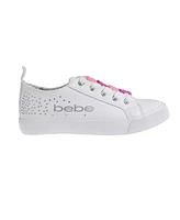 Bebe Little Girls Low Top with Rhinestone Spray Sneakers