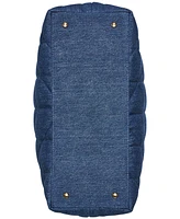 Karl Lagerfeld Paris Voyage Large Quilted Denim Tote Bag