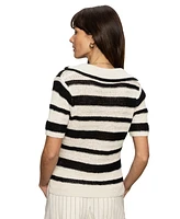 Sanctuary Women's Cotton Striped-Knit Sweater Top