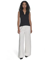 Calvin Klein Women's Johnny-Collar Sleeveless Sweater
