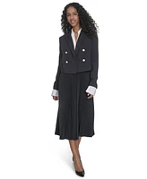 Calvin Klein Women's Double-Breasted Cropped Jacket