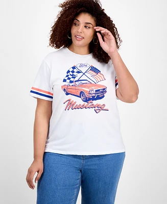 Hybrid Trendy Plus Mustang Crewneck Tee