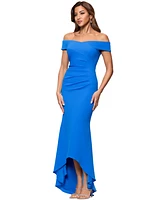 Xscape Women's Off-The-Shoulder High-Low Dress
