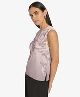 Calvin Klein Petite Floral-Print Sleeveless Top