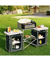 Folding Camping Table with Storage Organizer