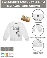 Where The Wild Things Are Little Boys Warner Bros. Max Cozy Sherpa Sweatshirt and Felt Faux Fur Crown