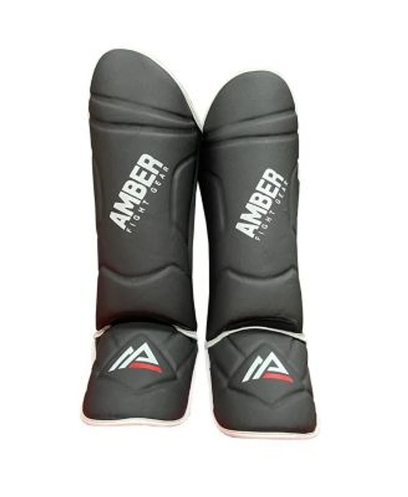 Centurion Muay Thai Shin Instep Guards High Density Foam Protection Skintex Leather Adjustable Straps Lightweight Durable For Mma Kickboxing Muay Thai Taekwondo Large