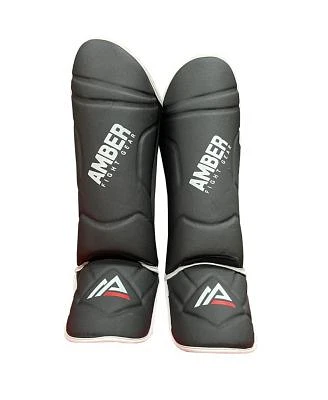 Centurion Muay Thai Shin Instep Guards High Density Foam Protection Skintex Leather Adjustable Straps Lightweight Durable For Mma Kickboxing Muay Thai Taekwondo Large