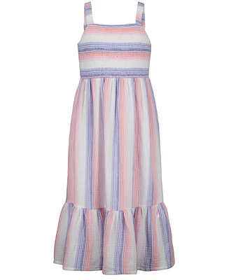 Calvin Klein Big Girls Printed Stripe Sundress