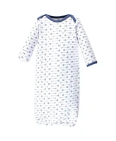 Luvable Friends Baby Boys Cotton Gowns Feathers, Preemie/Newborn