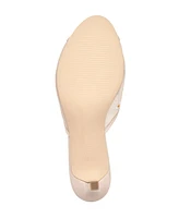 French Connection Nancy Mesh Embroidered Kitten Heel