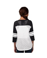 G-iii 4Her by Carl Banks Women's Black Philadelphia Eagles First Team 3/4-Sleeve Mesh T-Shirt