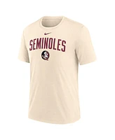 Nike Men's Cream Florida State Seminoles Natural Arch Logo Tri-Blend T-Shirt