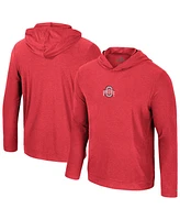 Colosseum Men's Scarlet Ohio State Buckeyes Long Sleeve Hooded T-Shirt