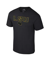 Colosseum Men's Black Lsu Tigers Color Pop Active Blend T-Shirt