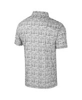 Colosseum Men's White Arkansas Razorbacks Big Tall It's Time Allover Printed Polo Shirt