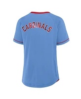 Fanatics Women's Light Blue St. Louis Cardinals Cooperstown Collection League Diva V-Neck T-Shirt