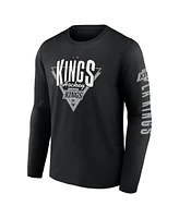 Fanatics Men's Black Los Angeles Kings Headline Long Sleeve T-Shirt