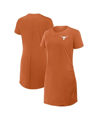 Fanatics Women's Texas Orange Longhorns Relaxed Fit Drape T-Shirt Dress