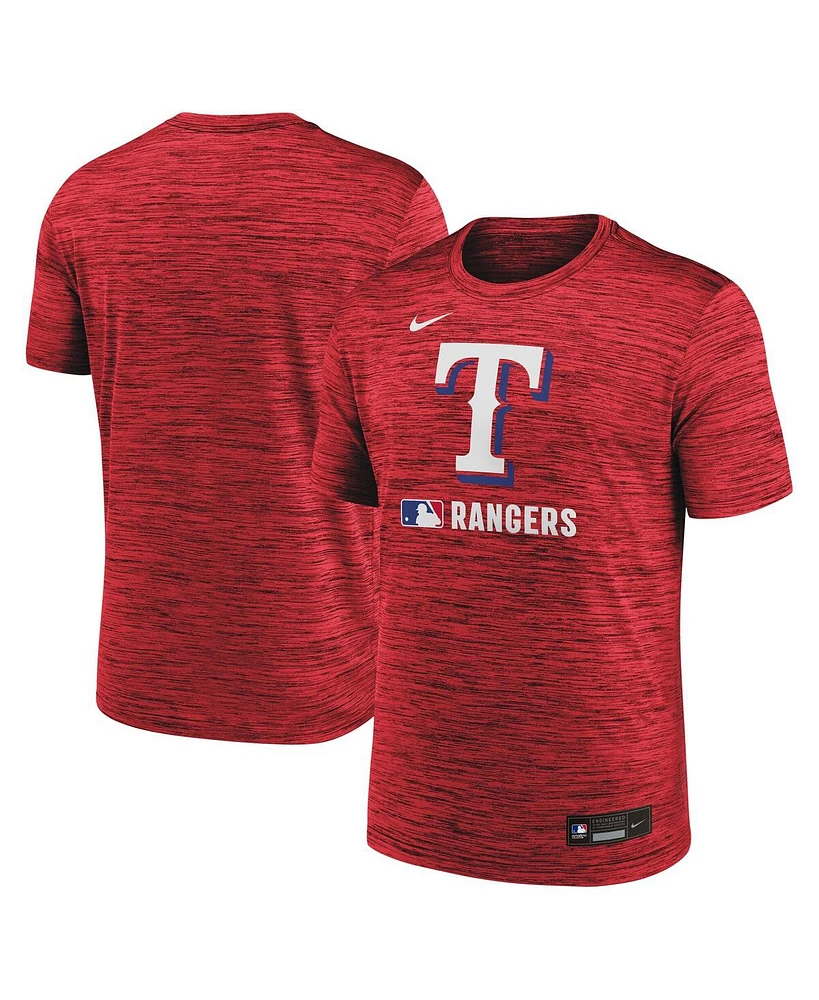 Nike Men's Red Texas Rangers Authentic Collection Velocity Performance Practice T-Shirt