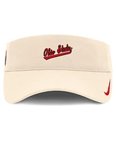 Nike Men's Natural Ohio State Buckeyes Primetime Ace Adjustable Visor Hat