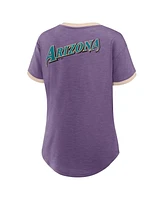 Fanatics Women's Purple Arizona Diamondbacks Binge Worthy Stadium Slub V-Neck T-Shirt