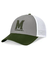 Top of the World Men's Gray/Green Maryland Terrapins Oht Military Appreciation Badge Trucker Adjustable Hat