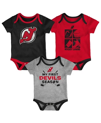 Outerstuff Baby Boys and Girls 3-Piece New Jersey Devils Legend Bodysuit Set