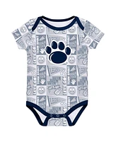 Outerstuff Newborn Navy Penn State Nittany Lions Sunday Comics Bodysuit 3-Pack