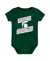 Outerstuff Newborn Green Michigan State Spartans Sunday Comics Bodysuit 3-Pack