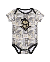 Outerstuff Newborn Gold/Black Ucf Knights Sunday Comics Bodysuit 3-Pack