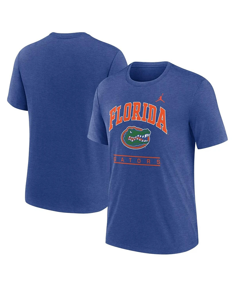 Jordan Men's Royal Florida Gators Arch Over Logo Tri-Blend T-Shirt