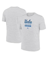 Jordan Men's White Ucla Bruins Campus Center Block Velocity Performance T-Shirt