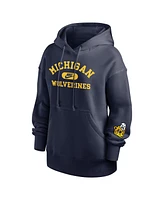 Nike Women's Navy Michigan Wolverines Oversized Legacy Phoenix Foundational Stack Pullover Hoodie