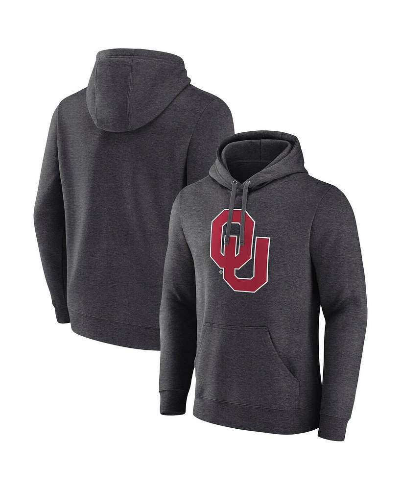 Fanatics Men's Charcoal Oklahoma Sooners Primary Logo Pullover Hoodie