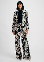 Isaac Mizrahi Women's Floral Single Breasted Blazer