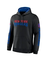 Fanatics Men's Black New York Rangers Big City Legacy Fleece Pullover Hoodie