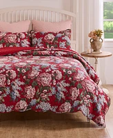 Greenland Home Fashions Millie Modern Floral Print -Pc. Quilt Set