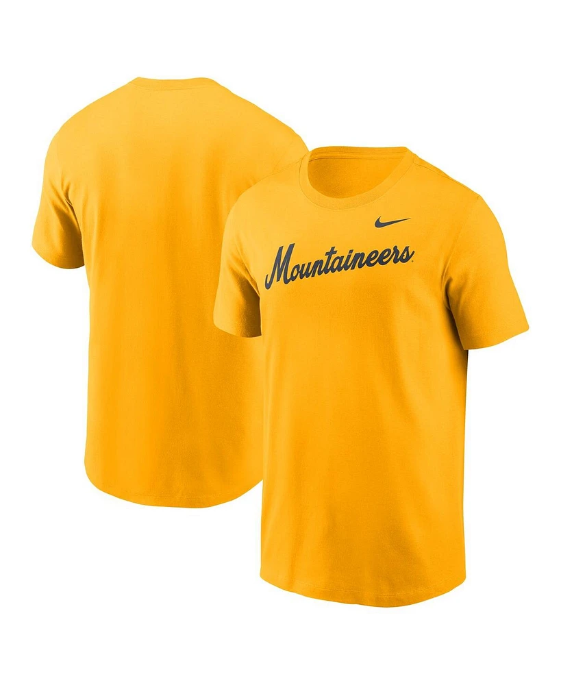 Nike Men's Gold West Virginia Mountaineers Baseball Wordmark T-Shirt