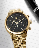 Maserati Men's Chronograph Gold Metal Band Watch, 42mm