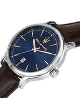 Maserati Men's Date Brown Leather Watch, 42mm