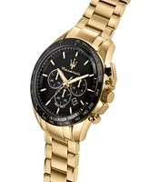Maserati Men's Chronograph Gold Metal Band Watch, 45mm