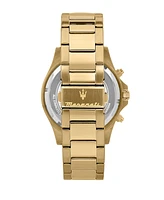 Maserati Men's Chronograph Gold Metal Band Watch, 44mm