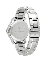 Maserati Men's Analog Stainless Steel Metal Band Watch, 44mm