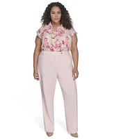 Calvin Klein Plus Modern Fit Mid-Rise Straight Pants