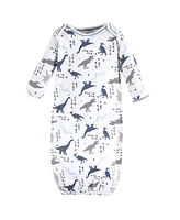 Touched by Nature Baby Boys Organic Cotton Gowns, Dinos, Preemie/Newborn