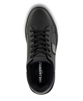 Karl Lagerfeld Paris Men's Logo Plate Lace Up Sneakers