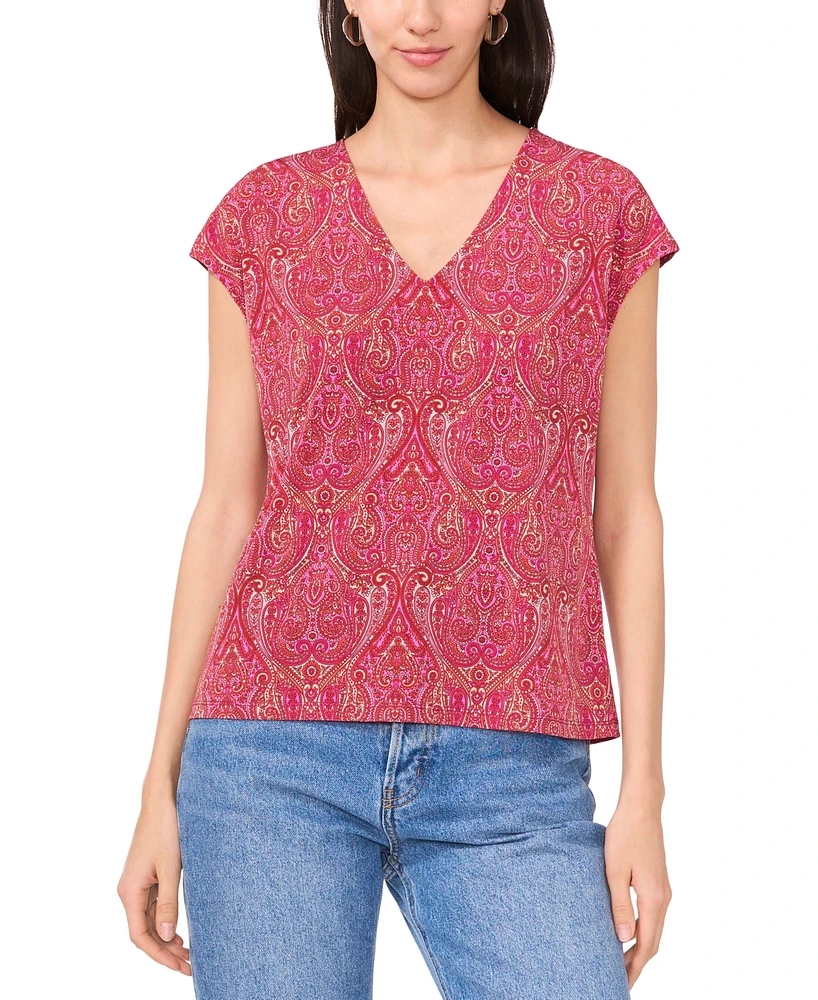 Sam & Jess Women's Printed Drop-Sleeve Top