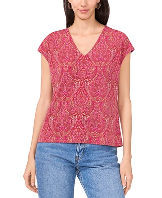 Sam & Jess Women's Printed Drop-Sleeve Top
